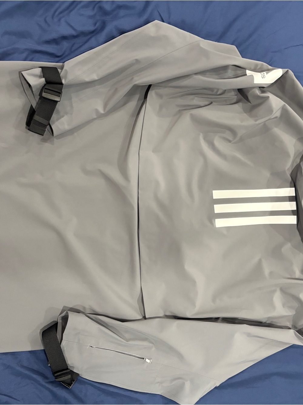 Adidas Gray MyShelter Parka Waterproof Hooded Raincoat NWT medium - Picture 3 of 10